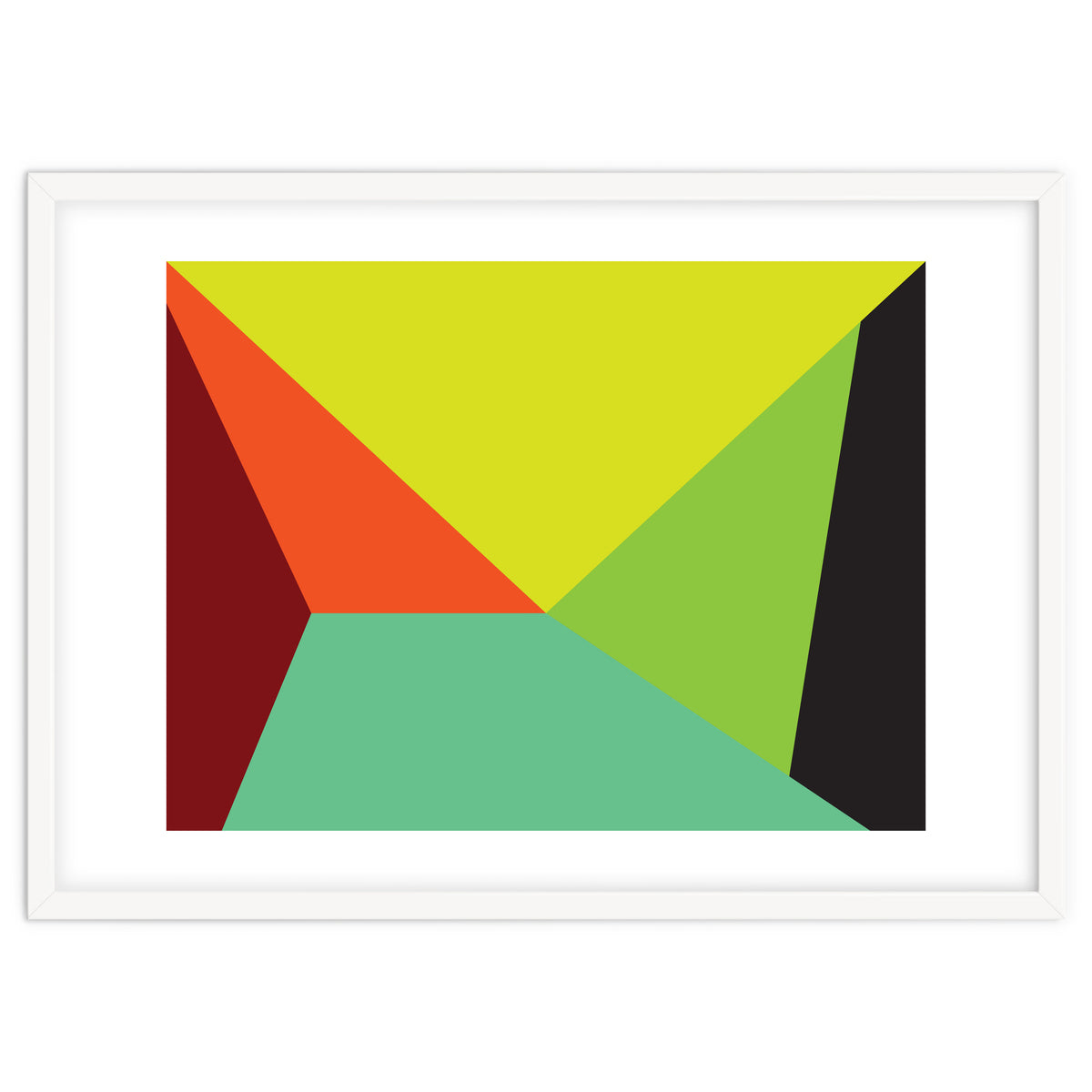 Geometric Shapes No. 31 -  yellow, orange & green