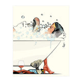 Wonder Woman in the Bath, funny Bathroom Humour (Print Only) thumbnail