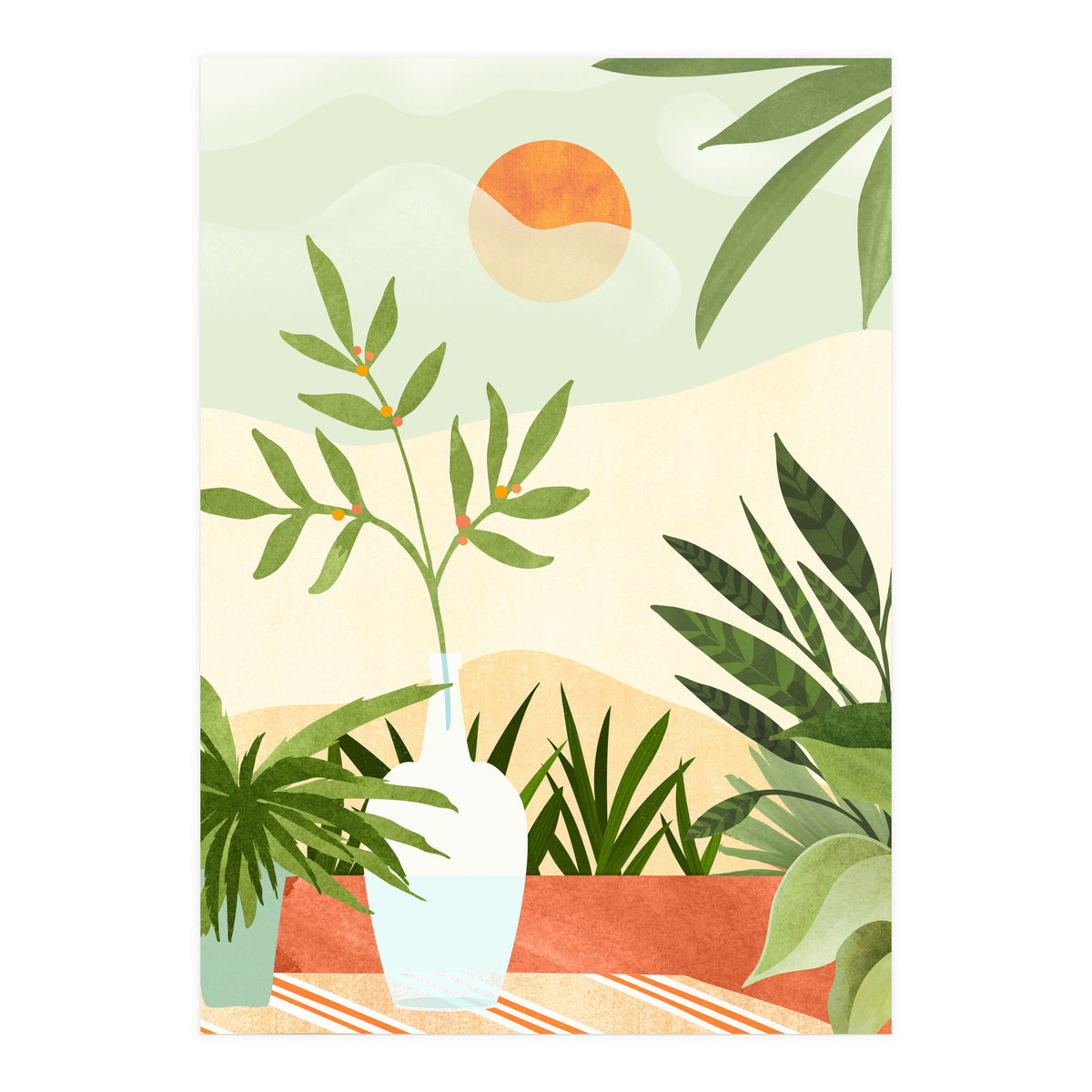 Bohemian Terrace Landscape (Print Only)