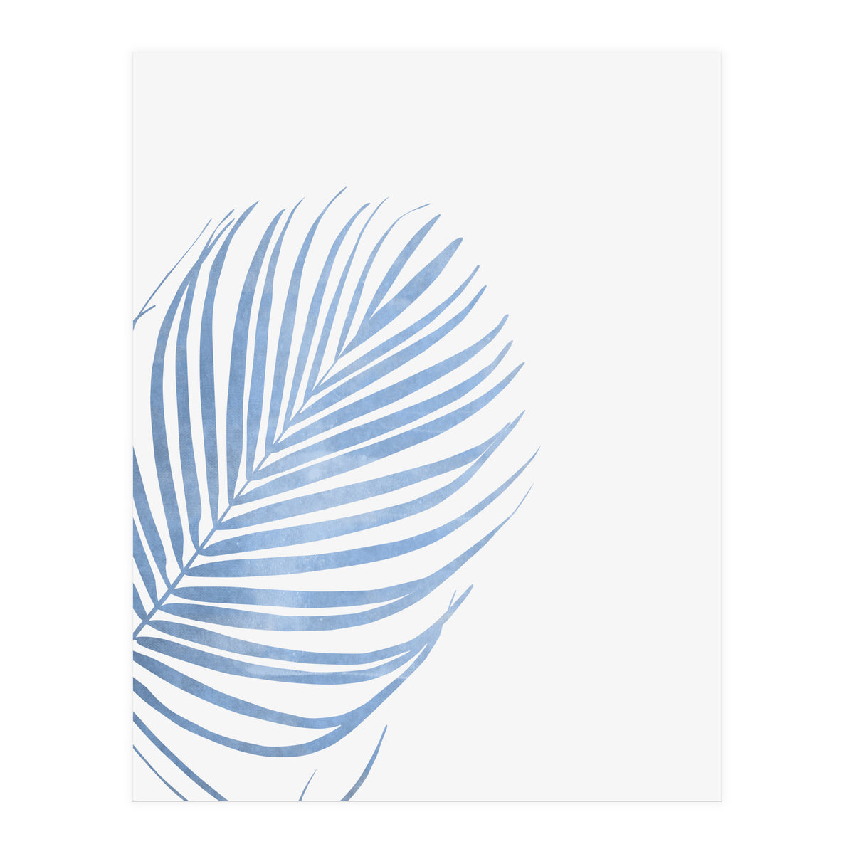Blue Palm Leaf (Print Only)