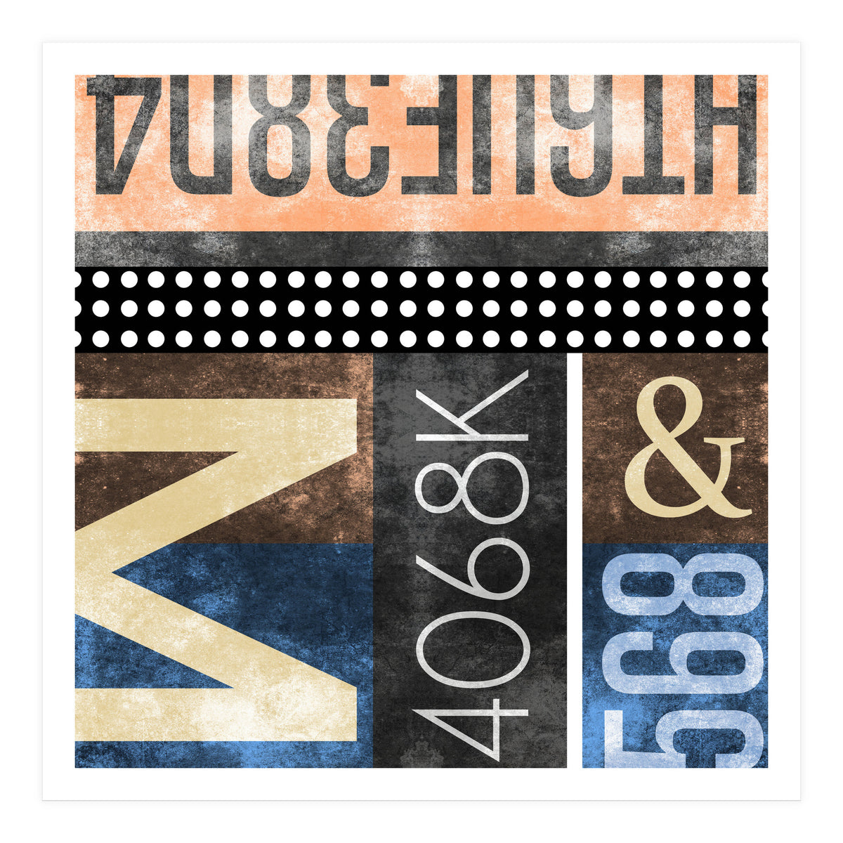 Typographic Industrial Abstract - M (Print Only)