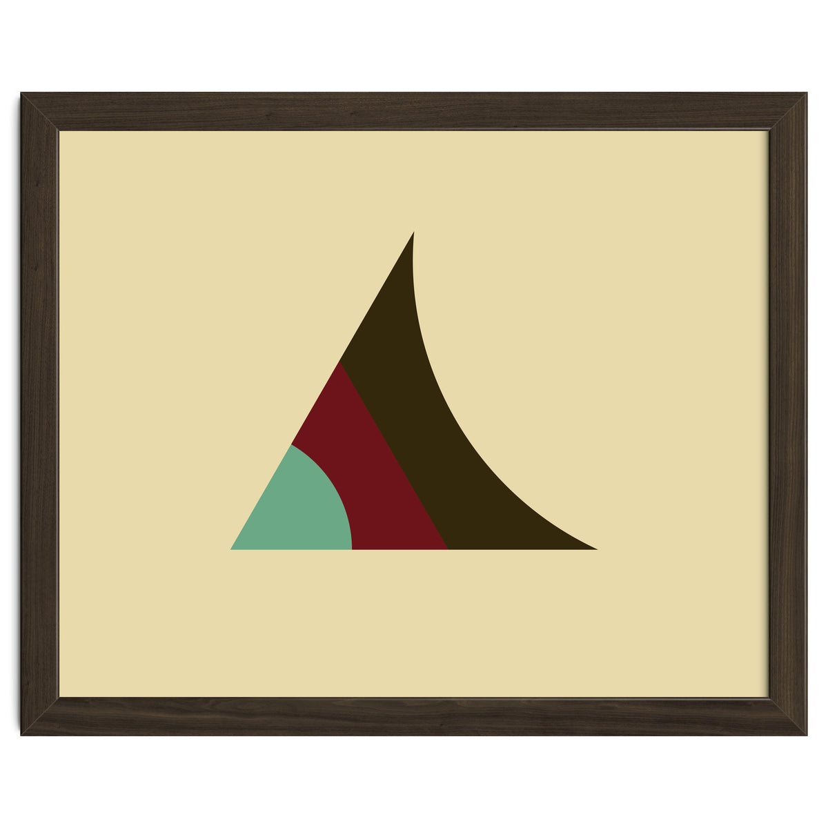 Geometric Shapes No. 5 - beige,  purple & turquoise