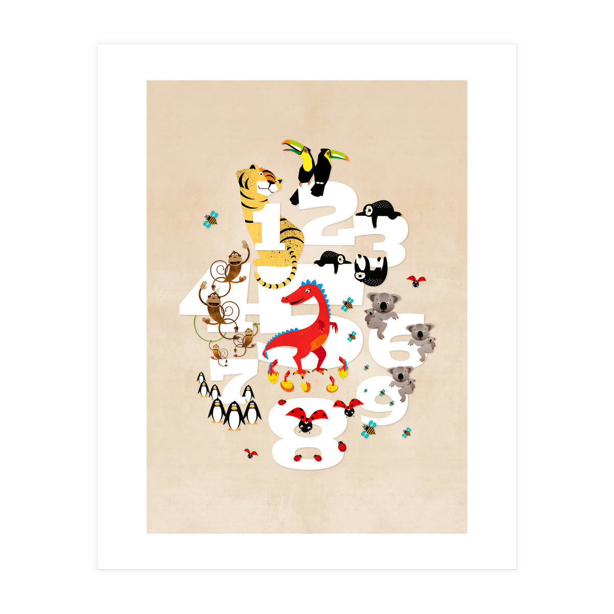 One Two Three Animals (Print Only)