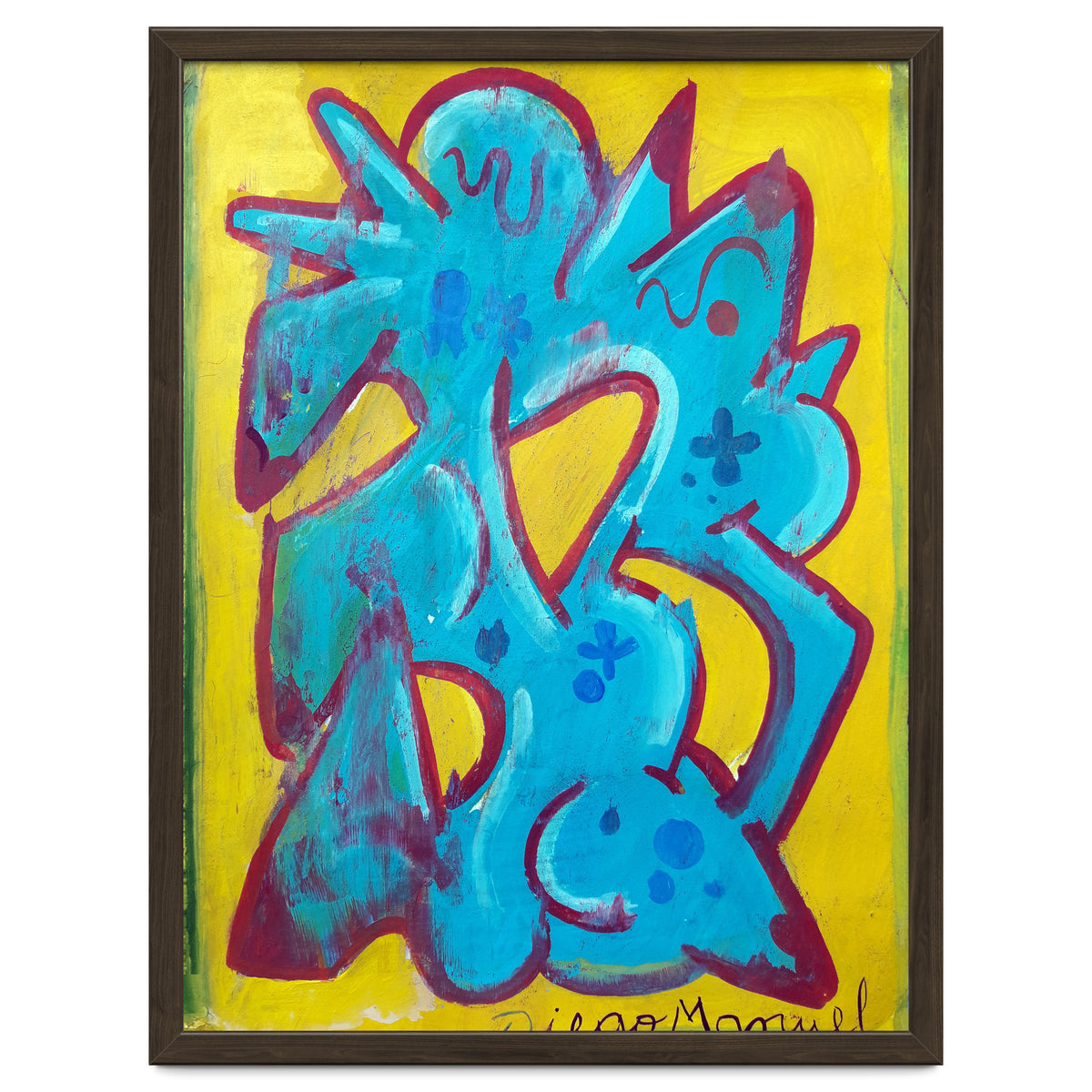 Forma Celeste Sobre Amarillo 4