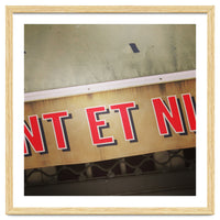 french painted sign