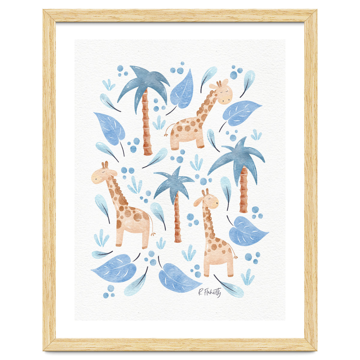 Jungle Giraffes | Blue