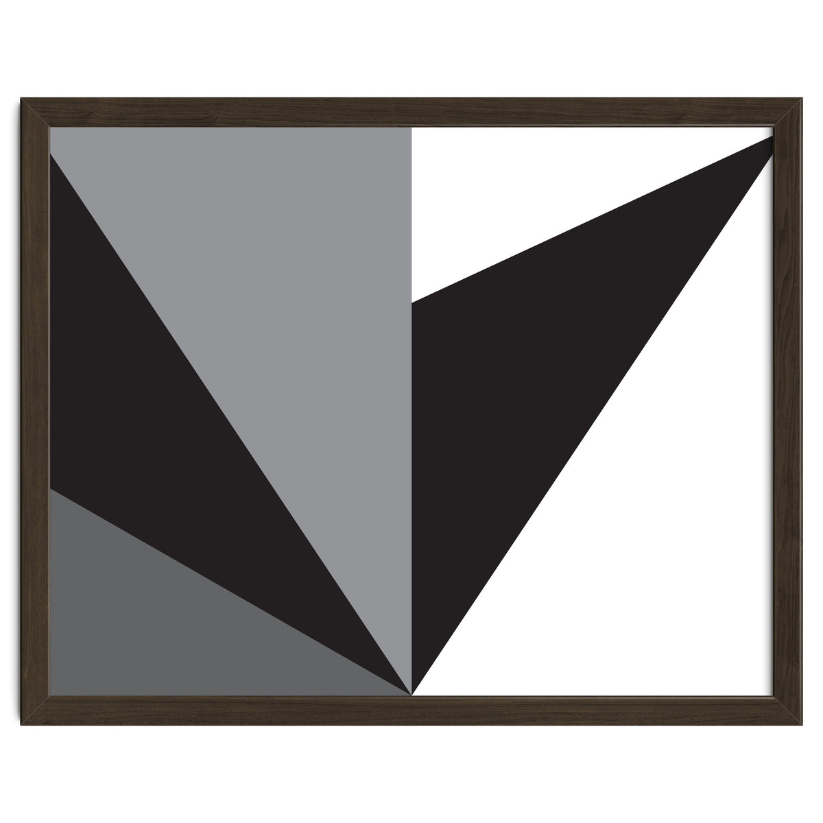 Geometric Shapes No. 76 - black, white & grey