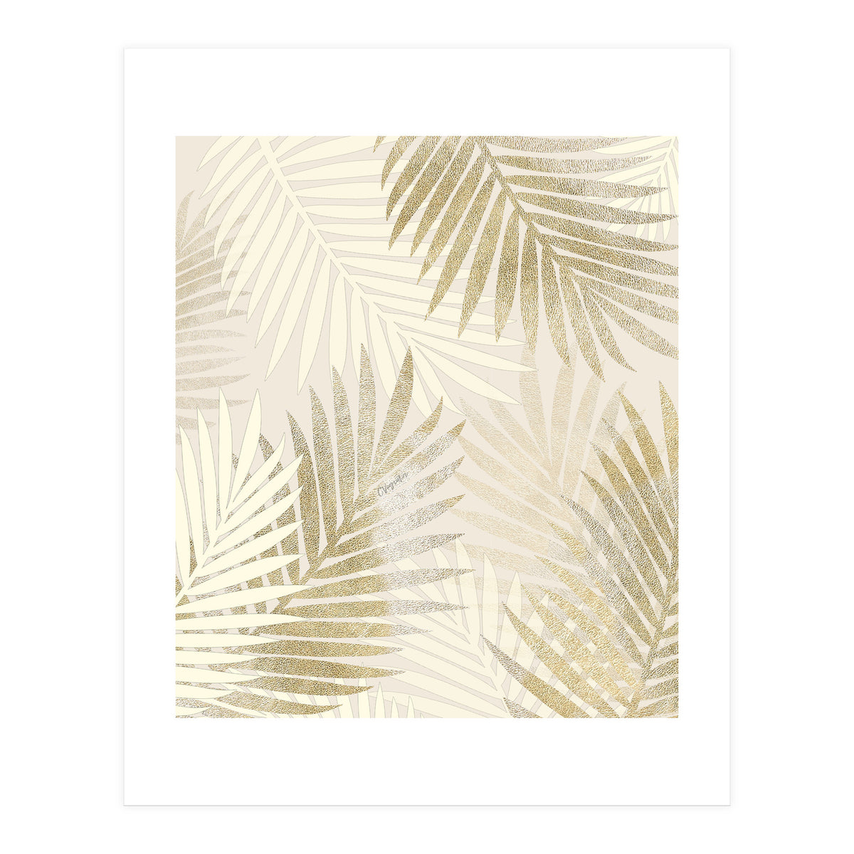 Relaxing Palms-Gold (Print Only)