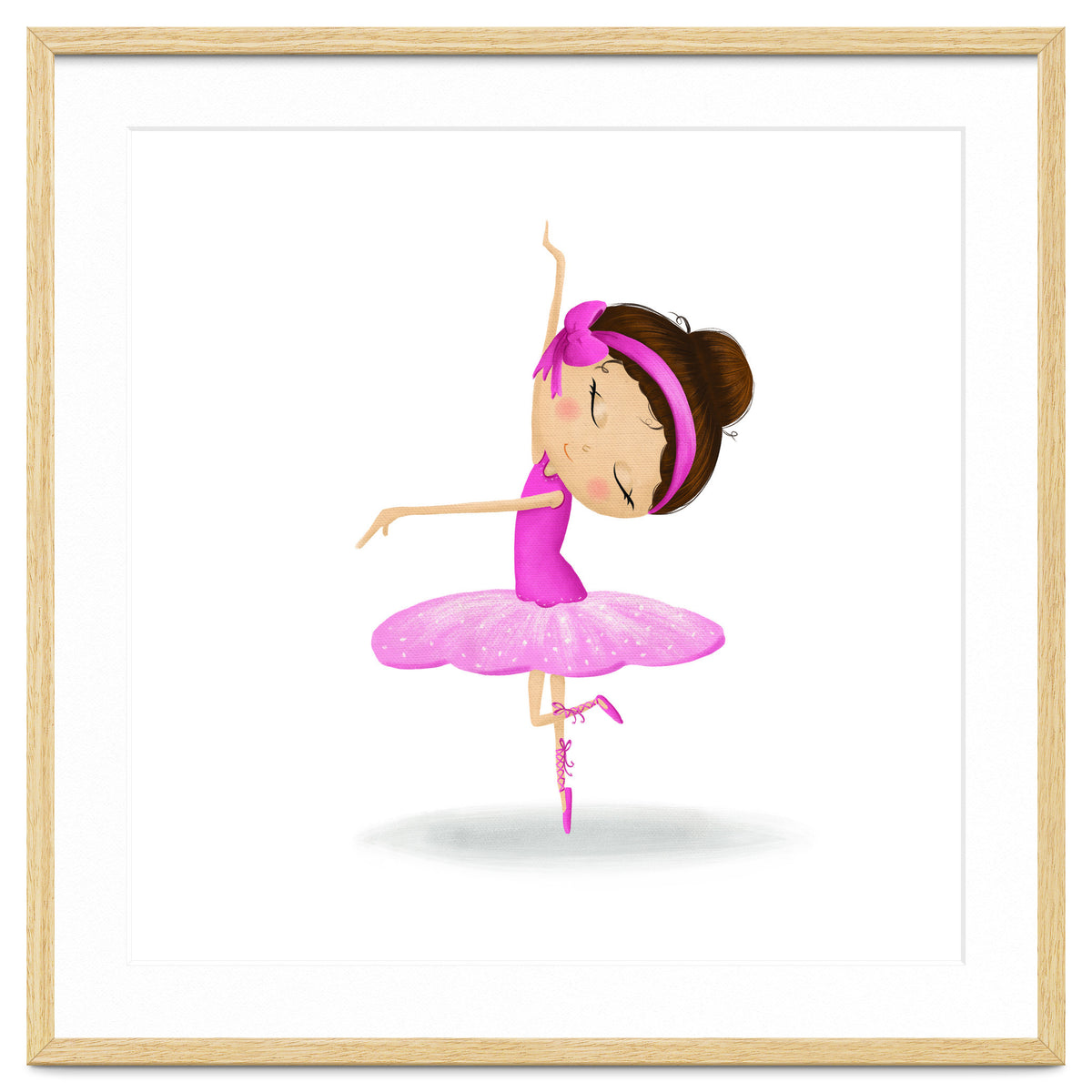 Adorable Twirling Ballerina Nursery Print