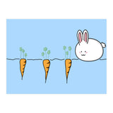 Kawaii Cute Rabbit With Carrots (Print Only) thumbnail