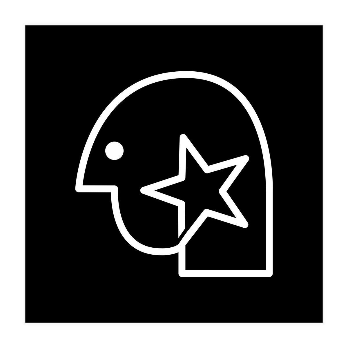 Head Star_Black (Print Only)