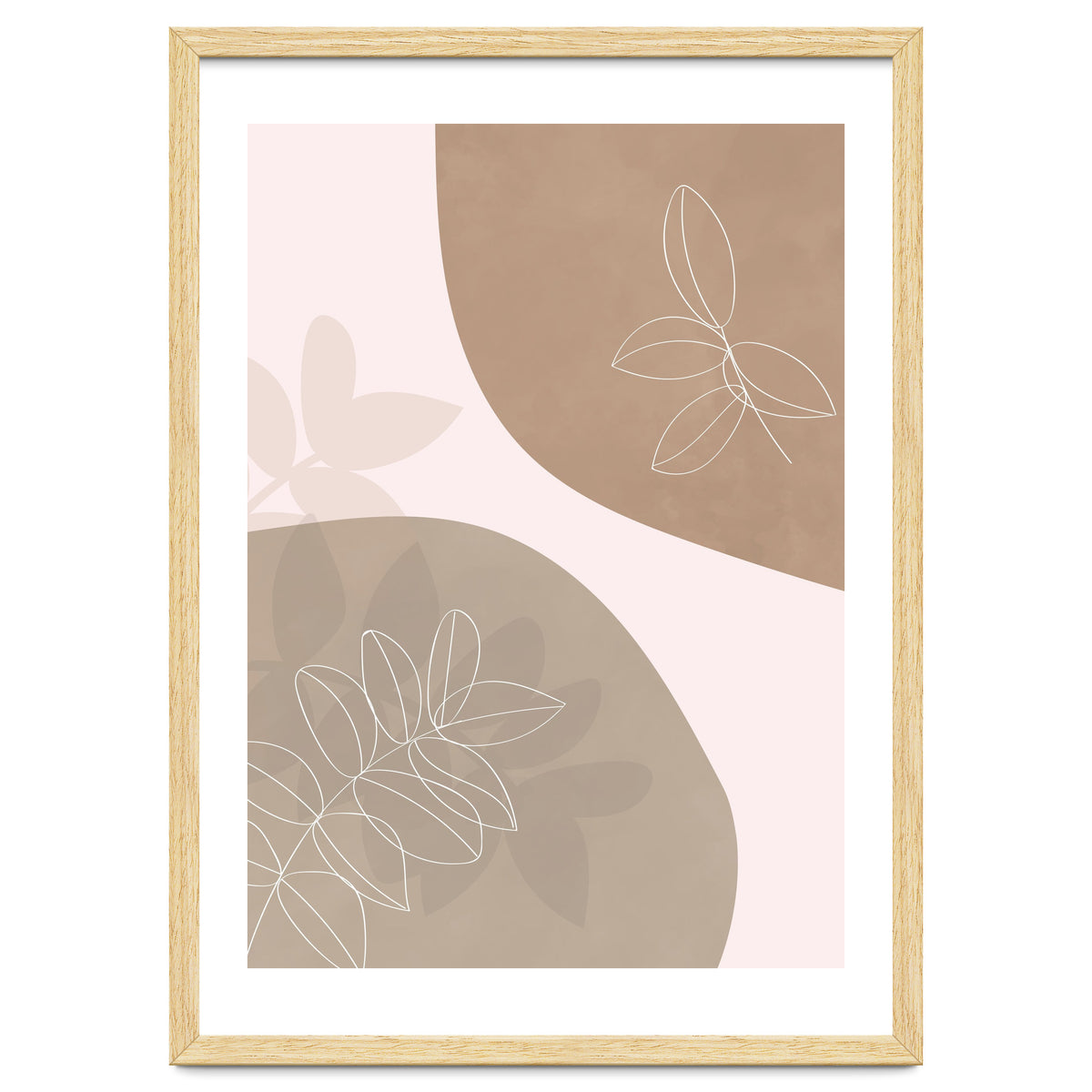 Abstract Neutral Line Art Drawing