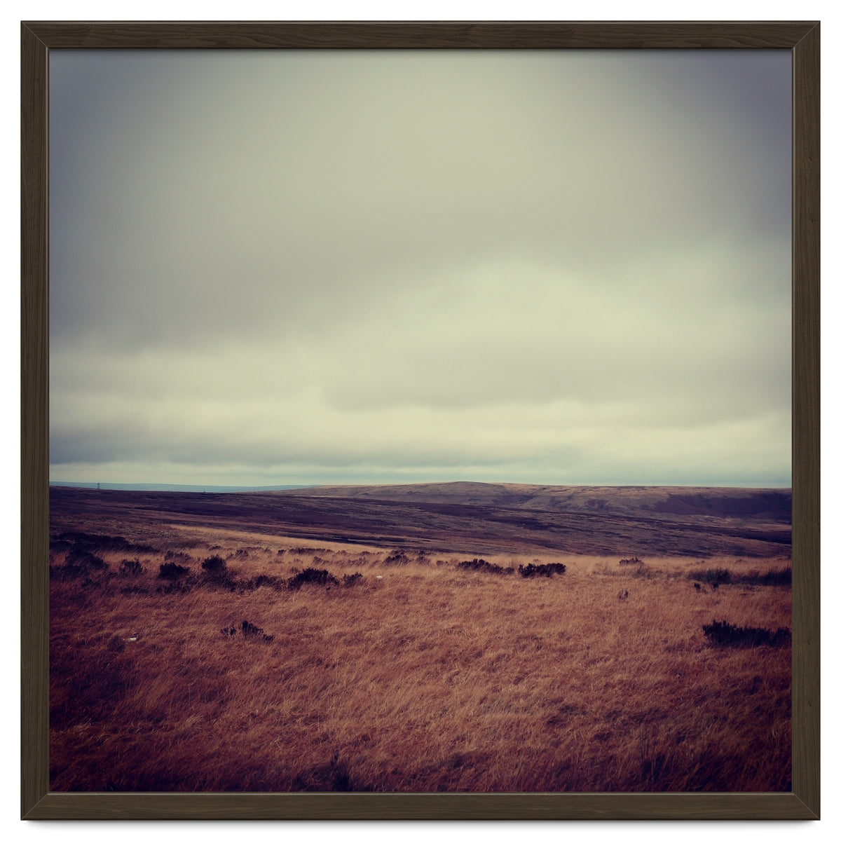 Bleak winter landscape of Saddleworth Moor