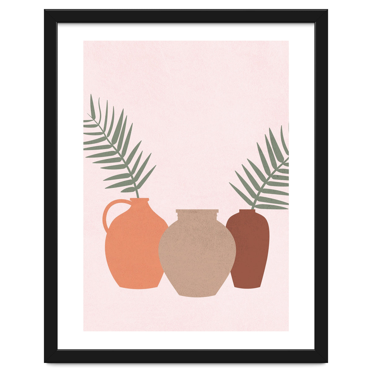 Palm Leaves Pottery Minimal Boho