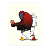 Orangutan on the Toilet, Funny Bathroom Humour (Print Only) thumbnail