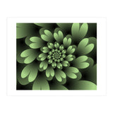 Green Floral Satin  (Print Only) thumbnail