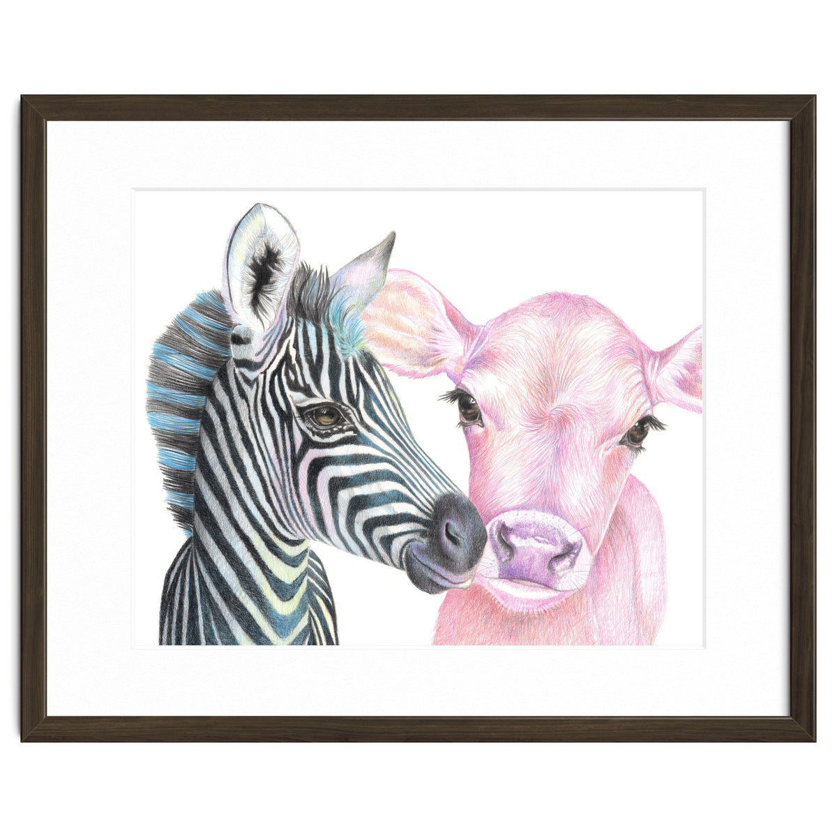 Zebra and Cow