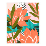 Forever in My Garden | Abstract Botanical Nature Plants Floral Painting | Quirky Modern Contemporary (Print Only) thumbnail