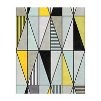 Colorful Concrete Triangles - Yellow, Blue, Grey (Print Only)