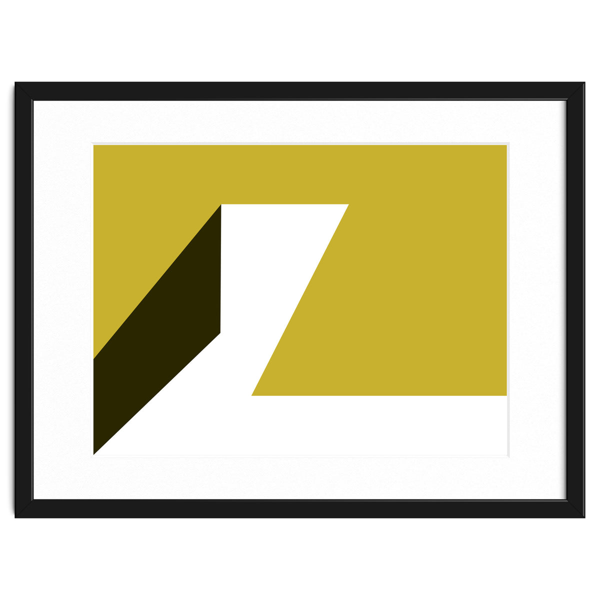 Geometric Shapes No. 78 - mustard, black & white