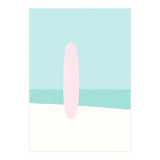 Minimal Surfboard - Turquoise Coast (Print Only) thumbnail