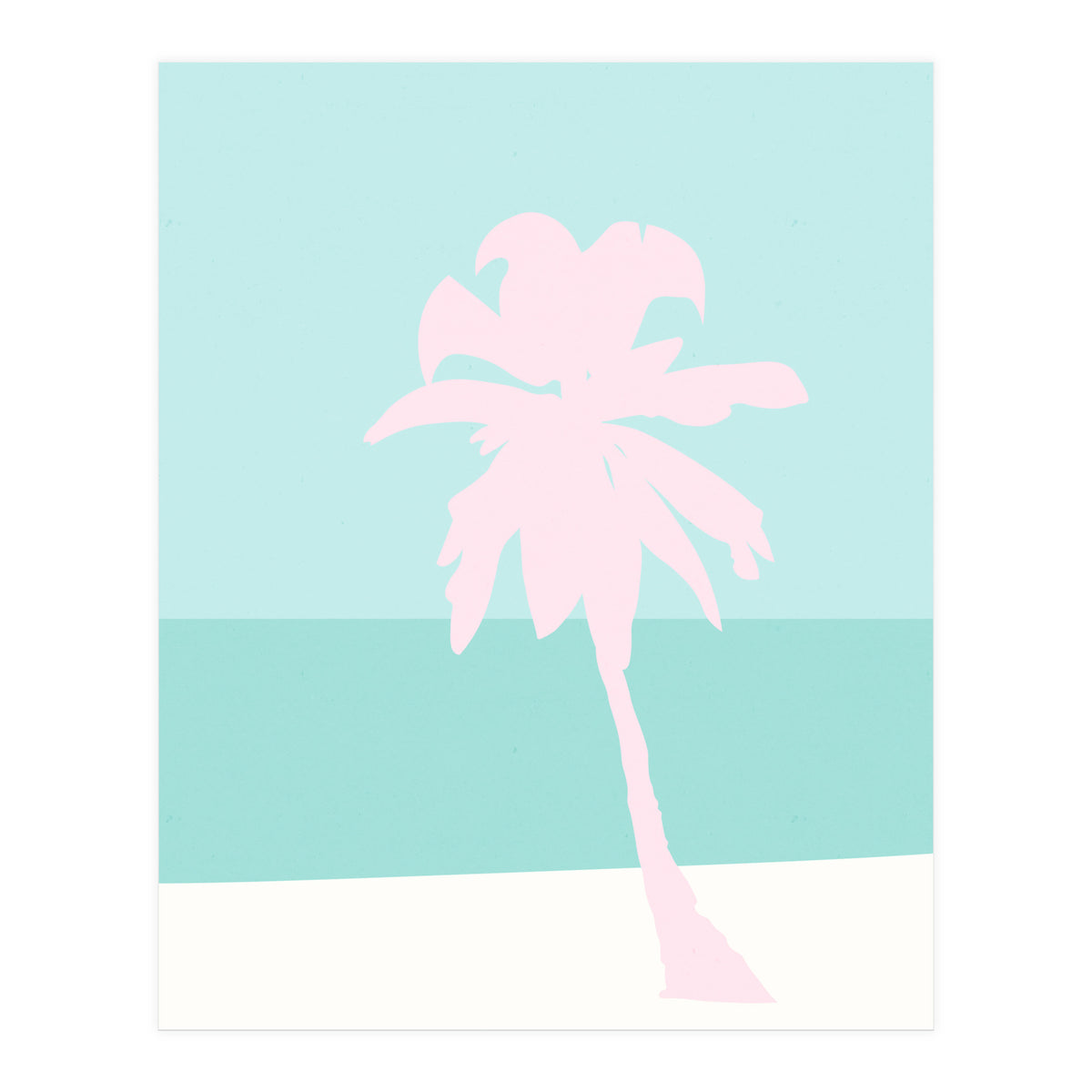 Minimal Palm Tree - Turquoise Coast (Print Only)