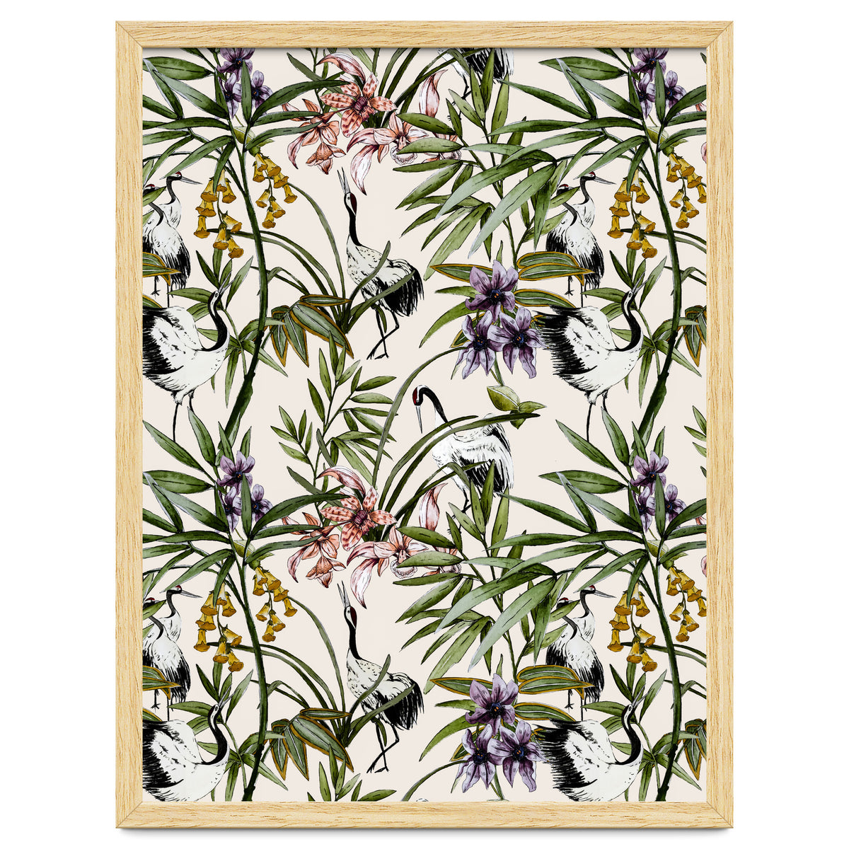 Asian crane pattern - 02