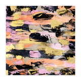 Modern Abstract Black Pink Salmon Gold Acrylic Brushstrokes Paint (Print Only) thumbnail