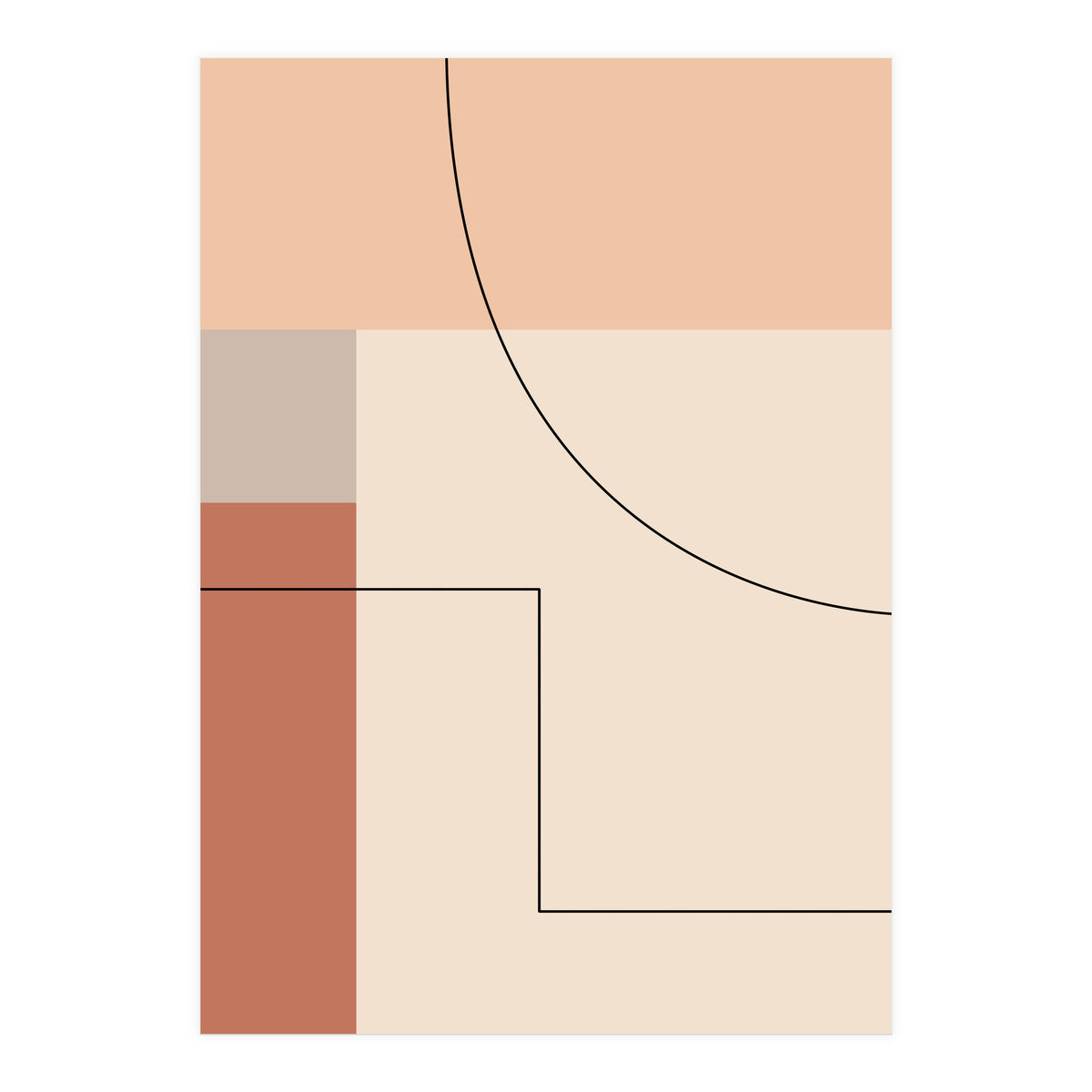 Neutral Geometric A (Print Only)