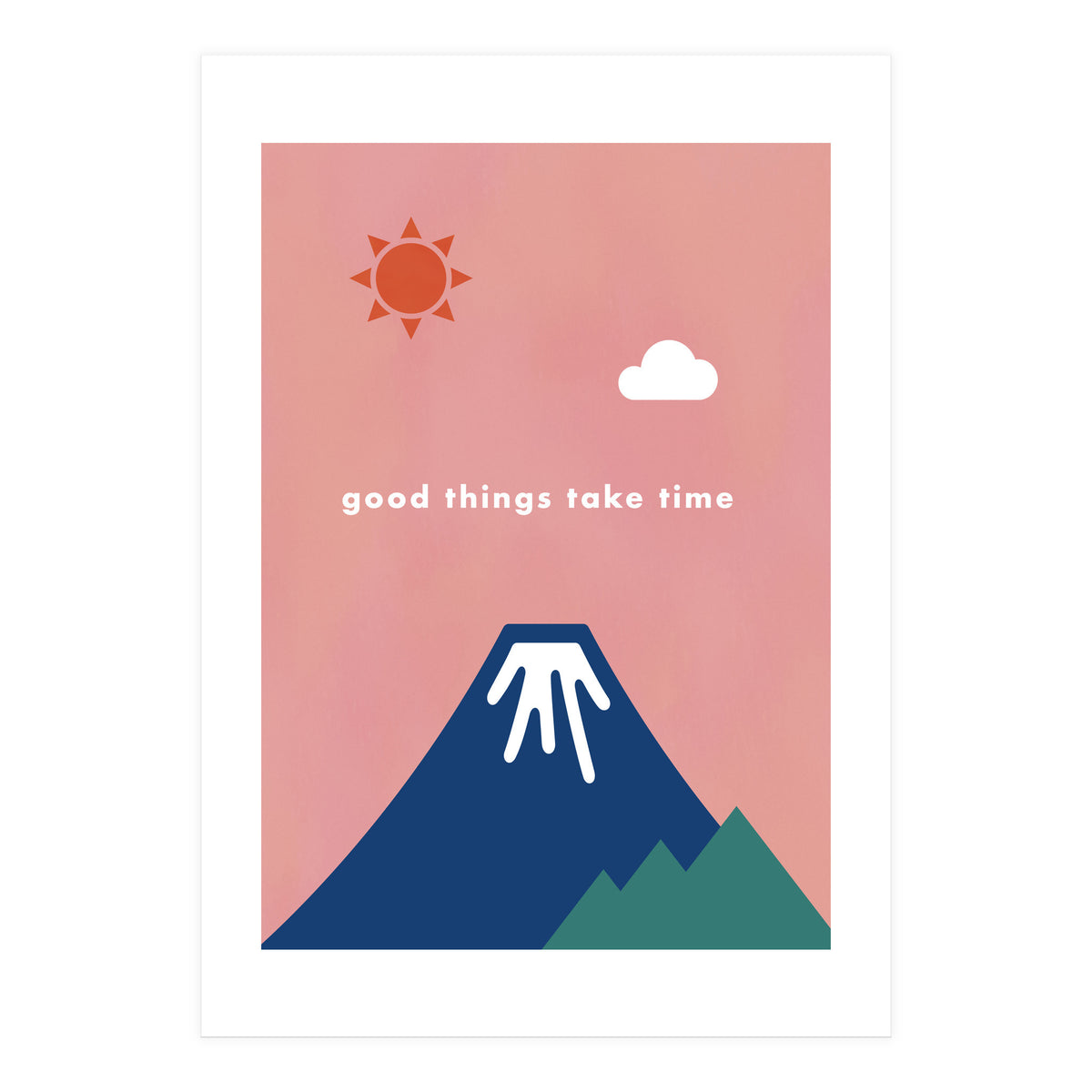 good things take time - Nature Landscape Illustration (Print Only)