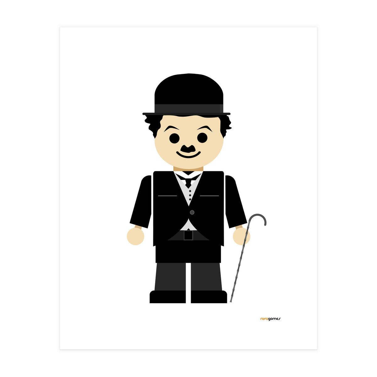Charles Chaplin Toy (Print Only)