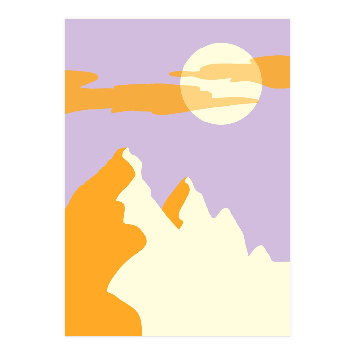 Pastel Minimal Landscape (Print Only)