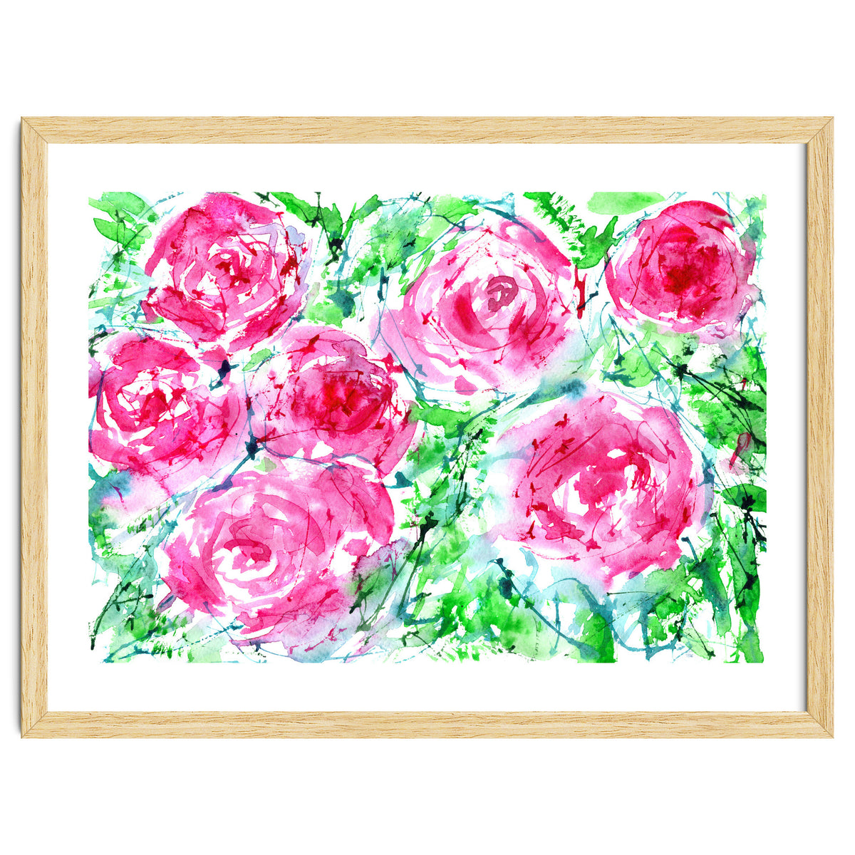 Blooming bouquet || watercolor roses