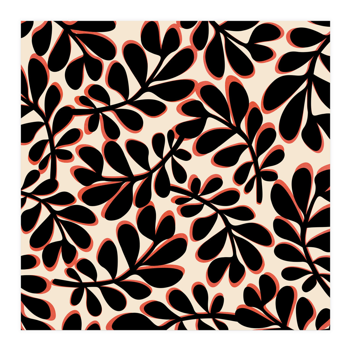 Mid Mod Playful Light Botanical (Print Only)