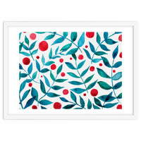 Watercolor Teal Branches