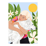 All You Need Is Love & A Dog | Pets Urban Jungle Bohemian Woman Illustration (Print Only) thumbnail