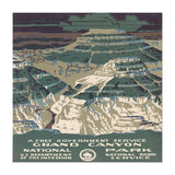 Grand Canyon Vintage Poster  (Print Only) thumbnail