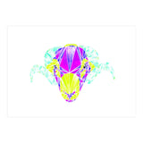 Colourful Geometric Swaledale Sheep Tup with White Lines (Print Only) thumbnail