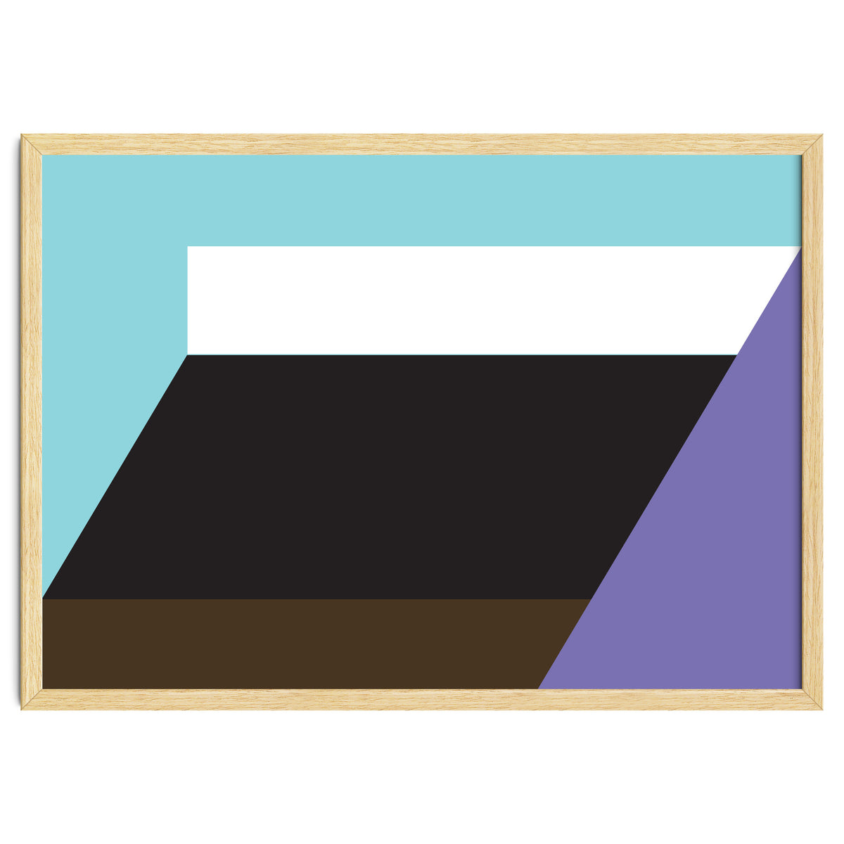 Geometric Shapes No. 34 - purple, blue & black