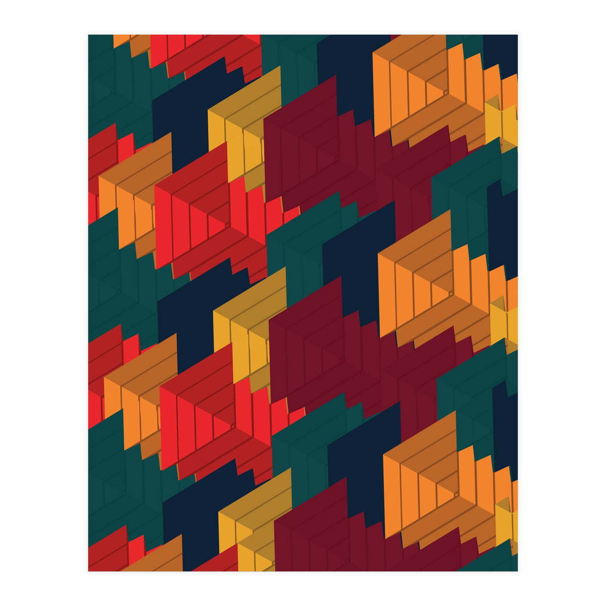 3D X Cube Autumn (Print Only)