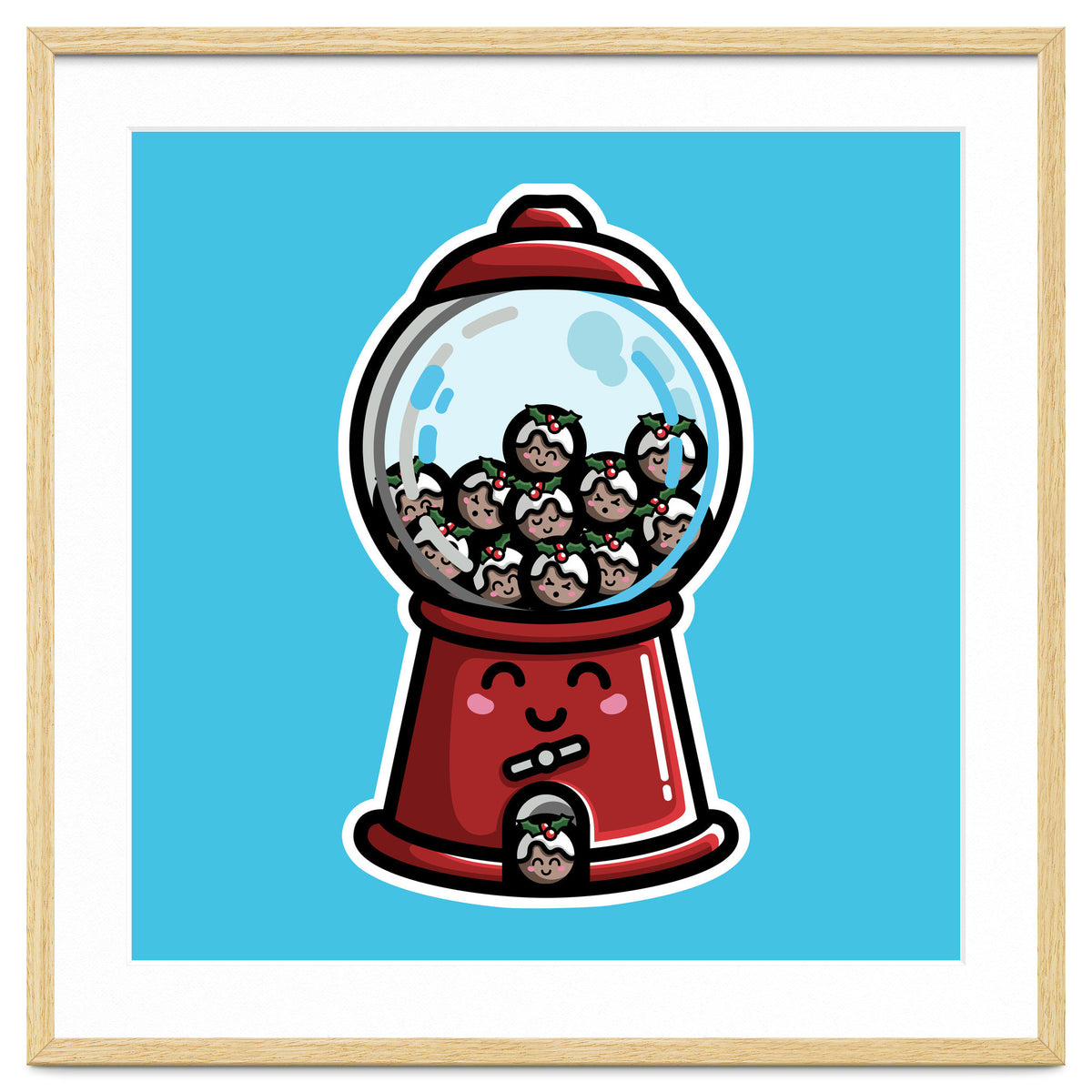 Kawaii Cute Christmas Pudding Gumball Machine