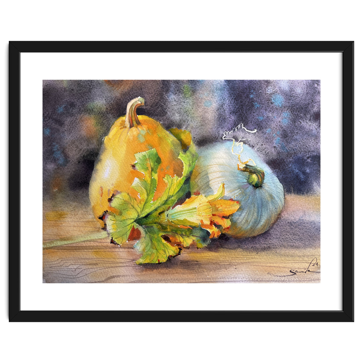 Rural still life watercolor