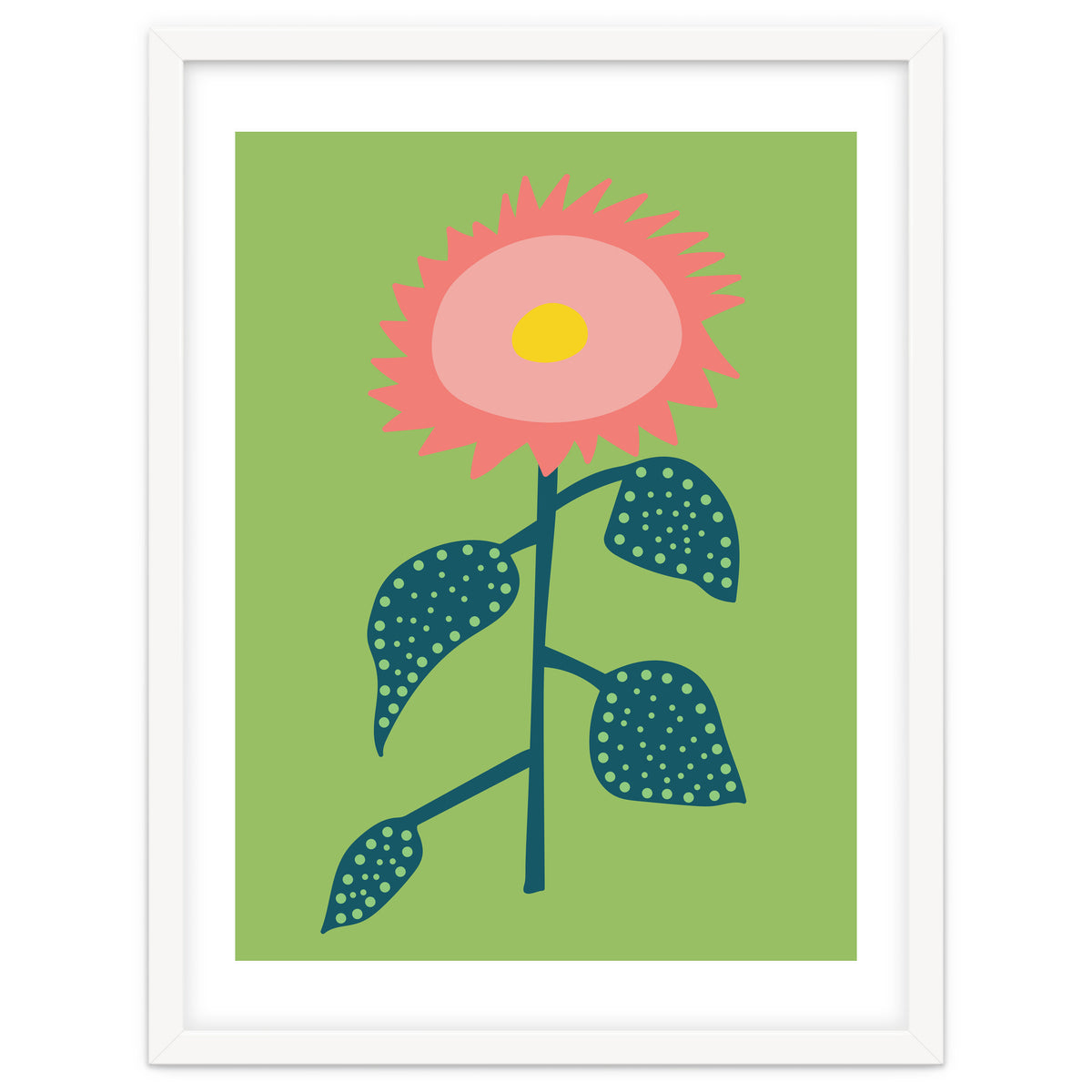 Abstract Sunflower Art