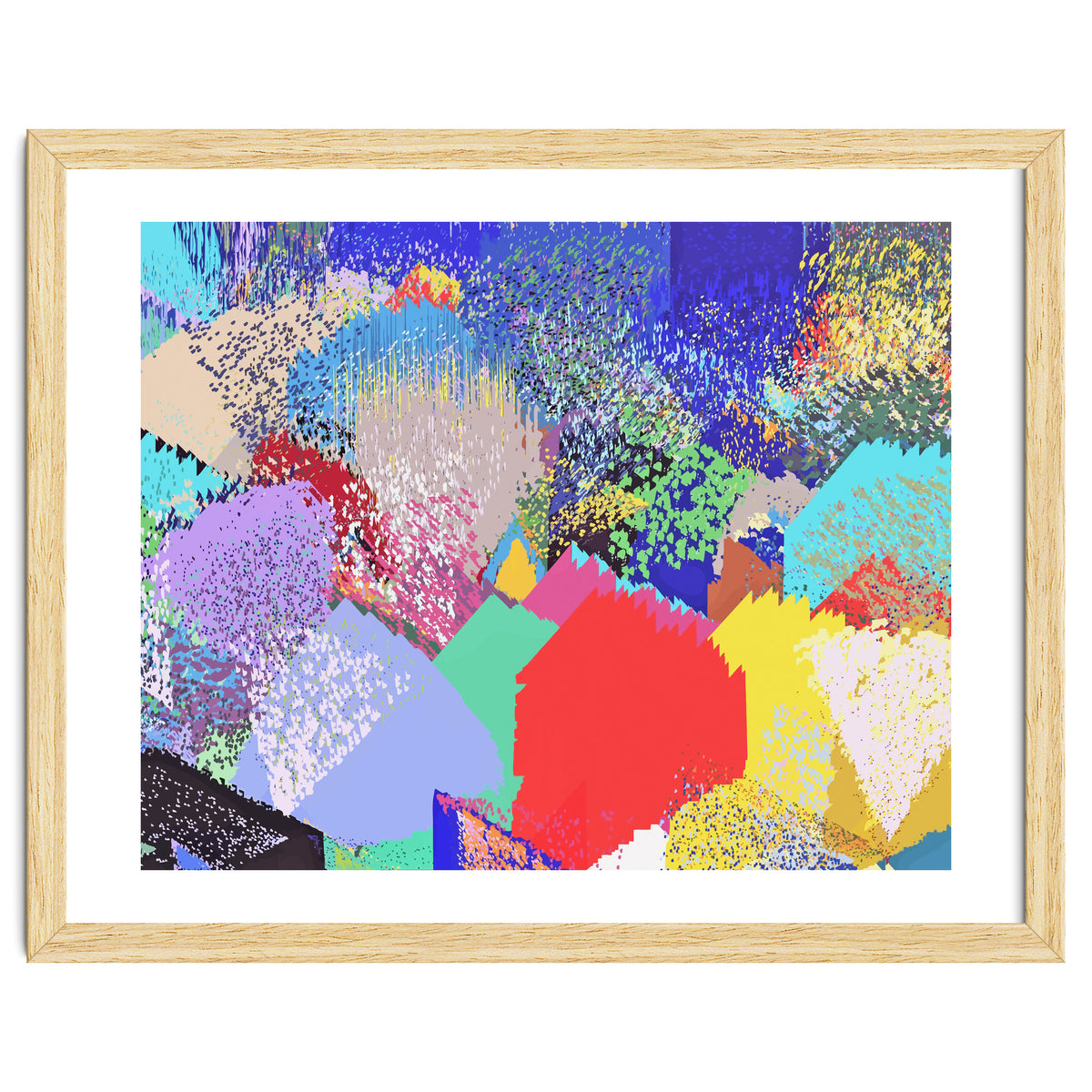 Modern Life, Abstract Contemporary Graphic Design, Eclectic Colorful Shapes