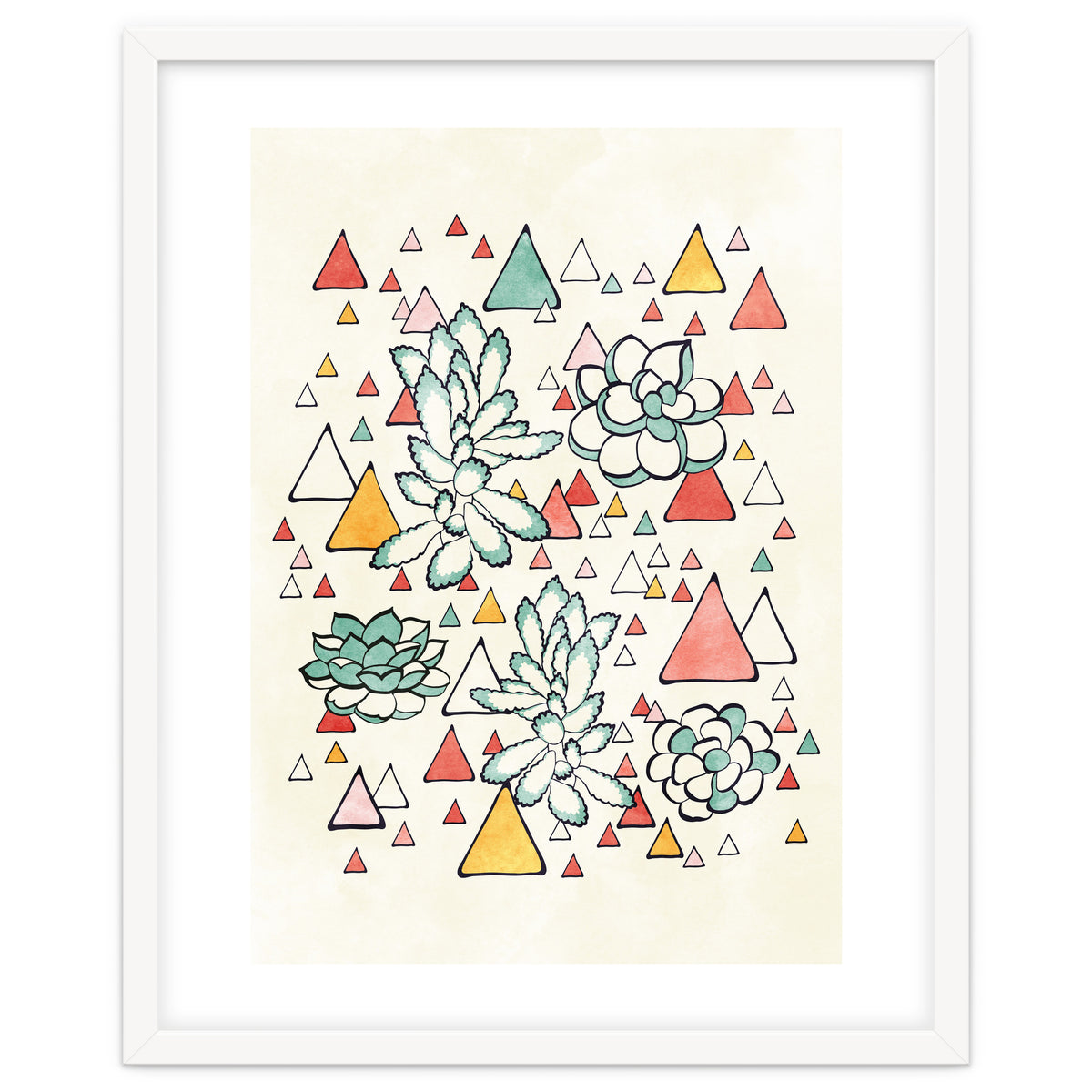 Succulent And Triangles