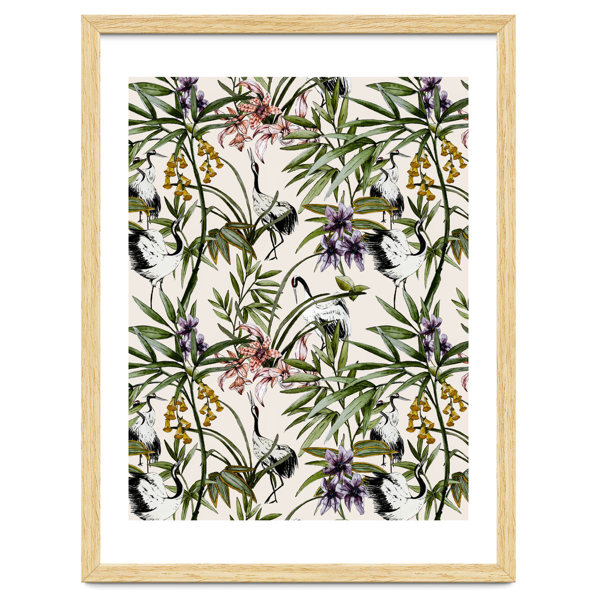 Asian crane pattern - 02