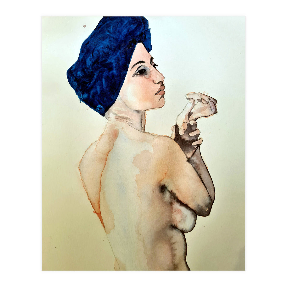 Untitled #89 - Nude in a blue turban (Print Only)