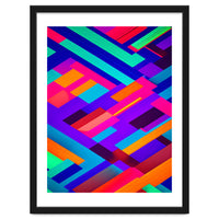 Eclectic Alignment, Abstract Maximalist Geometric Painting, Contemporary Modern Shapes, Pop Of Color