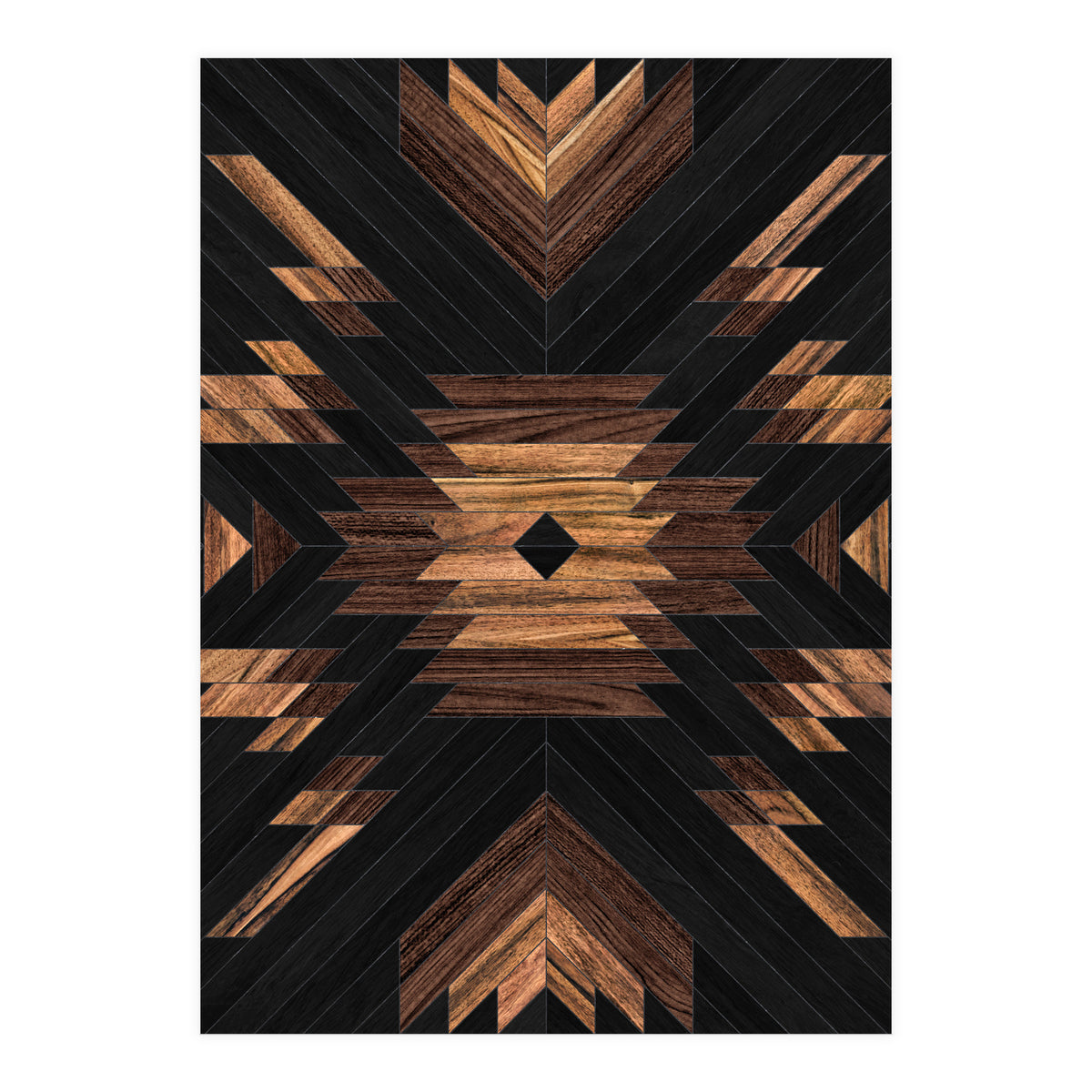 Urban Tribal Pattern No.7 - Aztec - Wood (Print Only)