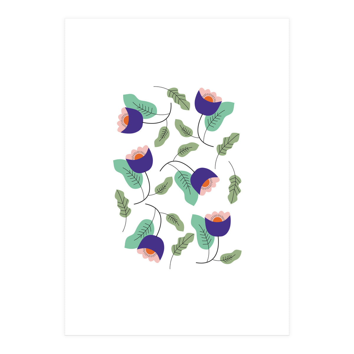Shine And Rise Flowers Rgb (Print Only)